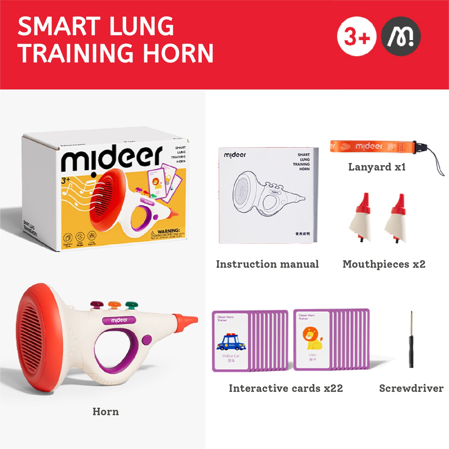 Mideer - Smart Lung Training Horn