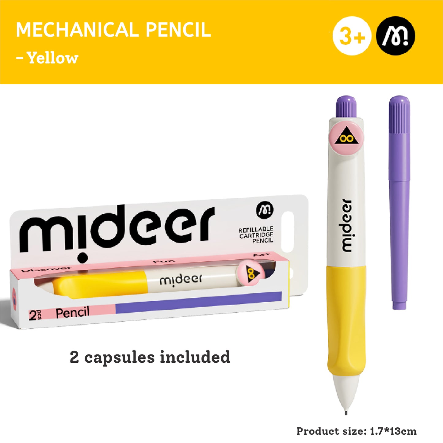Mideer - Mechanical Pencil - Yellow