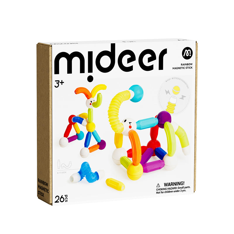 Mideer - Rainbow Magnetic Sticks - 26 Pieces