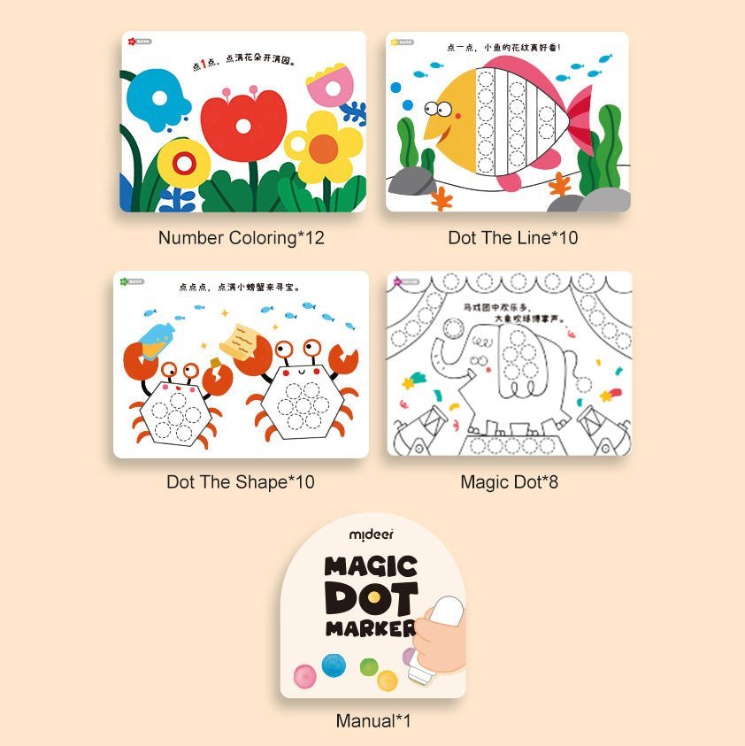 Magic Dot Markers - 6 Colors - Marah Kids