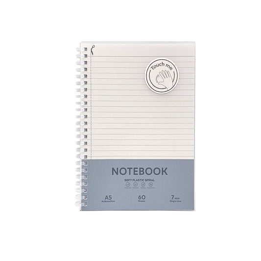MAXI SOFT SPIRAL PP NOTEBOOK A5 60 SHEET5