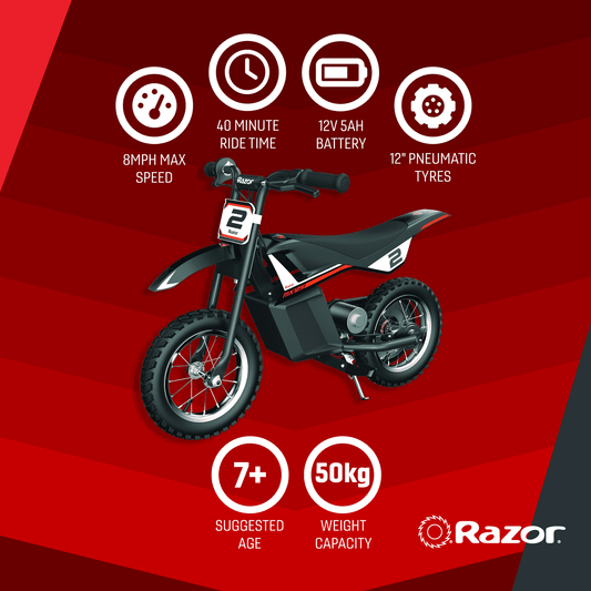 Razor Motorbike Dirt Rocket Mx125 13Km/H 7+