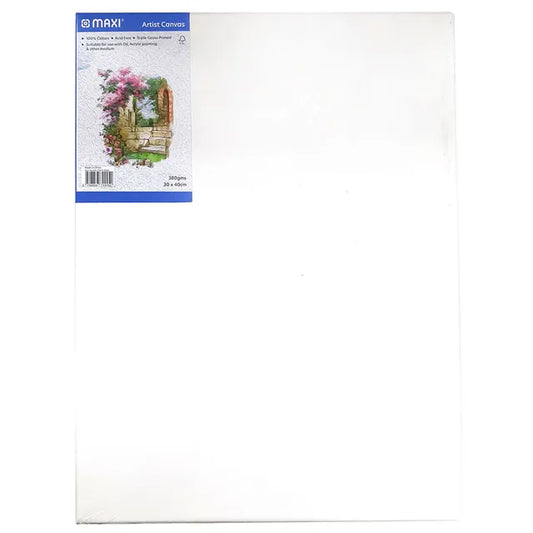 MAXI STRETCHED CANVAS BOARD 380 GSM 30X40