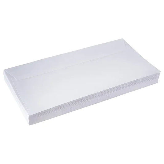 MAXI WHITE ENVELOPES 80GSM 4" X 9'' P&S 50PC