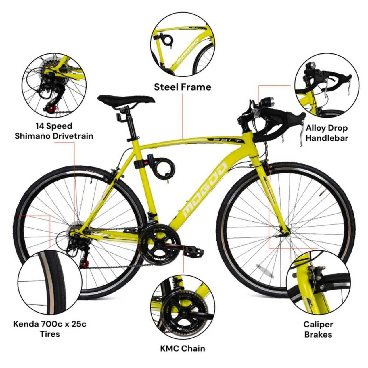 Bolt Racing Bike 700C - Yellow - Marah Kids