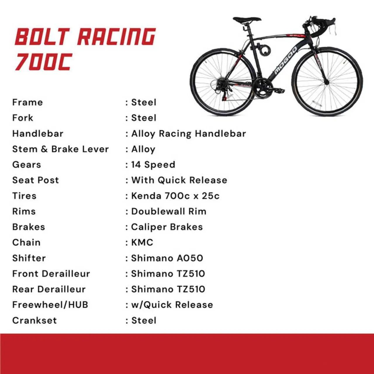 Bolt Racing Bike 700C - Yellow - Marah Kids