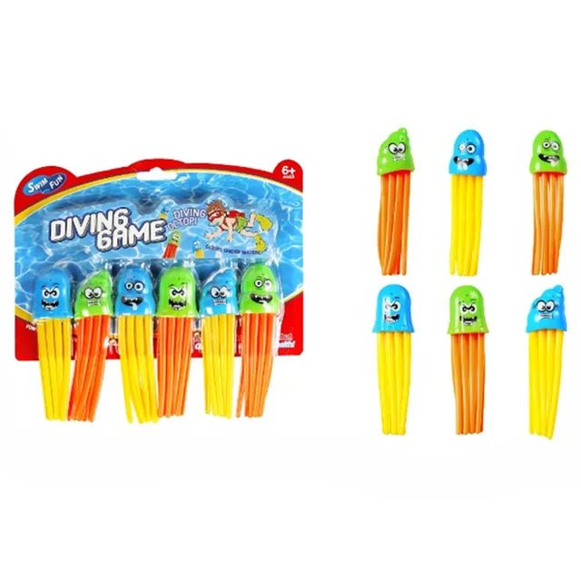 Mondo Diving Speedy Squid Toys 6Pcs - Marah Kids