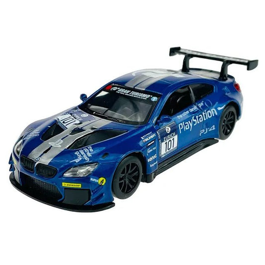 D - power MSZ – BMW M6 GT3 - Blue | Die - Cast Replica, Ultimate Collector's Item, Racing Cars | Toy Vehicles, Metal Toy Car Model - Pull Back Collection | Size - 1:32, For Kids 3+ - Marah Kids