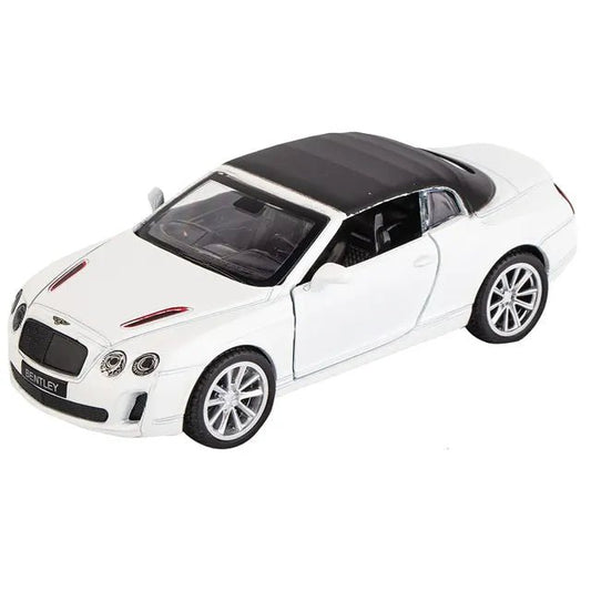 D - power MSZ – Bentley Continental Super Sports ISR - White | Die - Cast Replica, Ultimate Collector's Item, Luxury Cars | Interact with Doors & Hoods - Pull Back Collection with Lights & Sounds | Size - 1:32, For Kids 3+ - Marah Kids