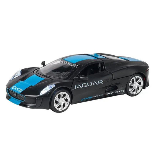D - power MSZ – Jaguar C - X75 - Black | Die - Cast Replica, Ultimate Collector's Item, Super Cars | Toy Vehicles, Metal Toy Car Model - Pull Back Collection | Size - 1:32, For Kids 3+ - Marah Kids