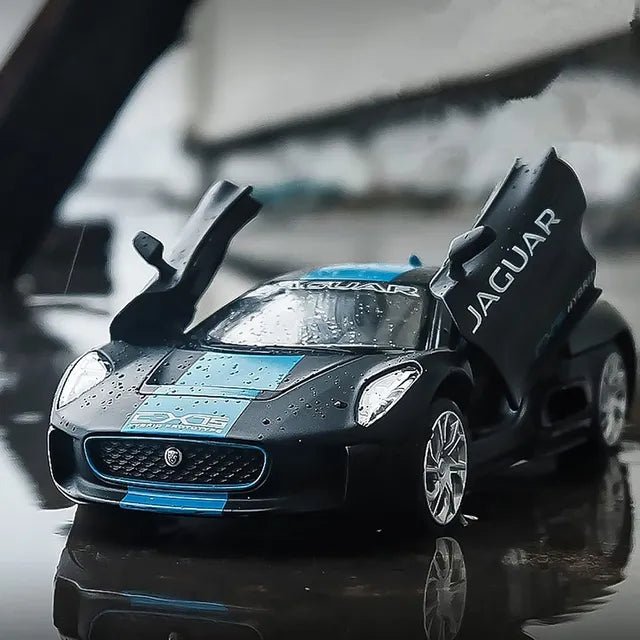 D - power MSZ – Jaguar C - X75 - Black | Die - Cast Replica, Ultimate Collector's Item, Super Cars | Toy Vehicles, Metal Toy Car Model - Pull Back Collection | Size - 1:32, For Kids 3+ - Marah Kids