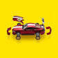 D - power MSZ – Ford Mustang GT DIY - Red | Die - Cast Replica, Ultimate Collector's Item, Muscle Cars | Toy Car, Make Your Own Race Car - DIY Collection | Size - 1:42, For Kids 3+ - Marah Kids