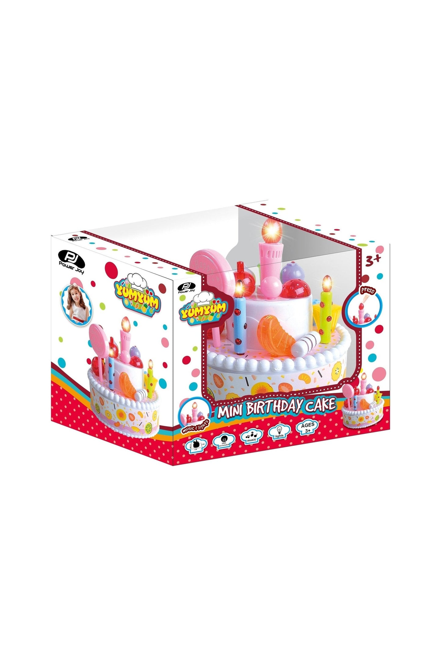 Power Joy Yumyum Mini Birthday Cake Battery Operated