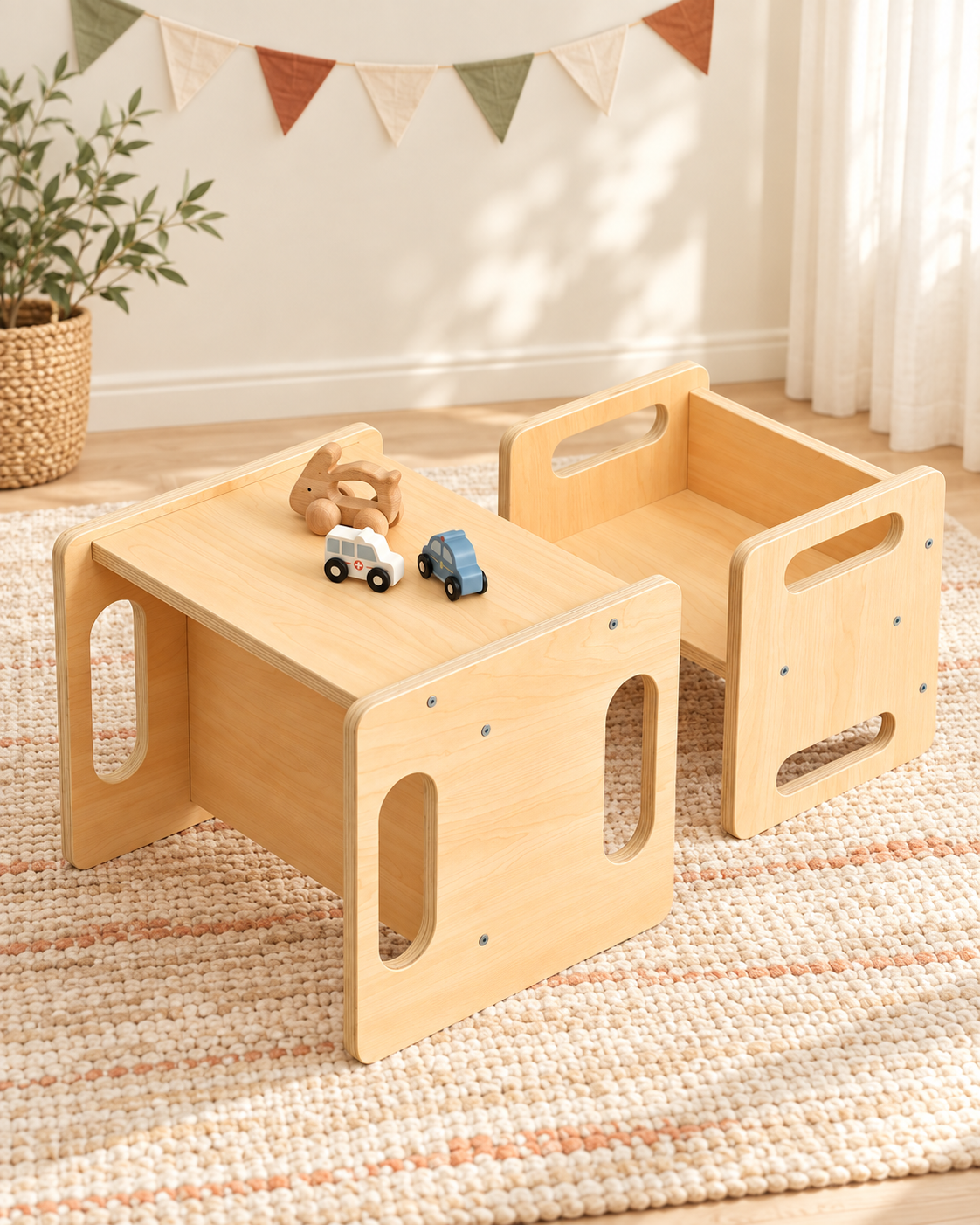 OooK Montessori Nesting Table and Chair Set