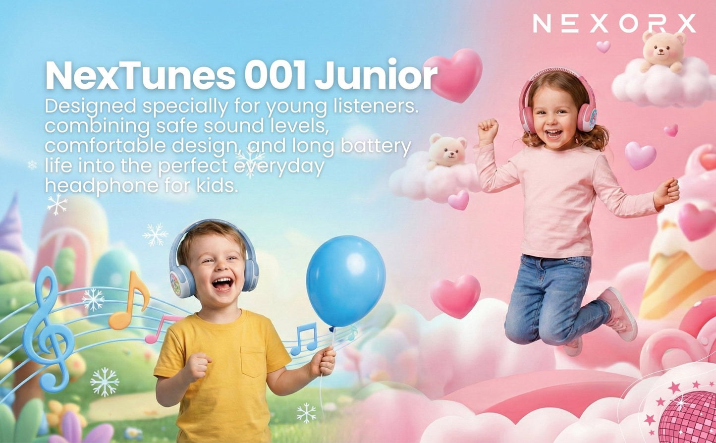 Nexorx nextunes 001 junior kids bluetooth headphones - Marah Kids