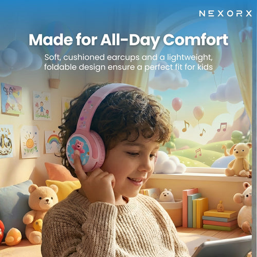 NEXORX NexTunes 001 Junior Kids Bluetooth Headphones – Safe & Comfortable - Marah Kids