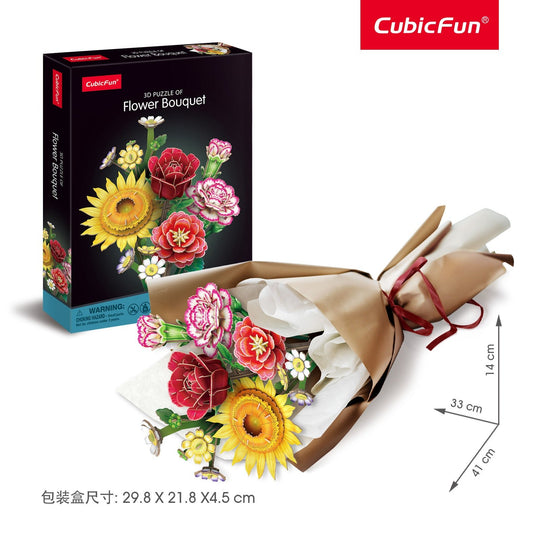 CUBIC FUNun 3D Puzzle Flower Bouquet 285pieces - Marah Kids