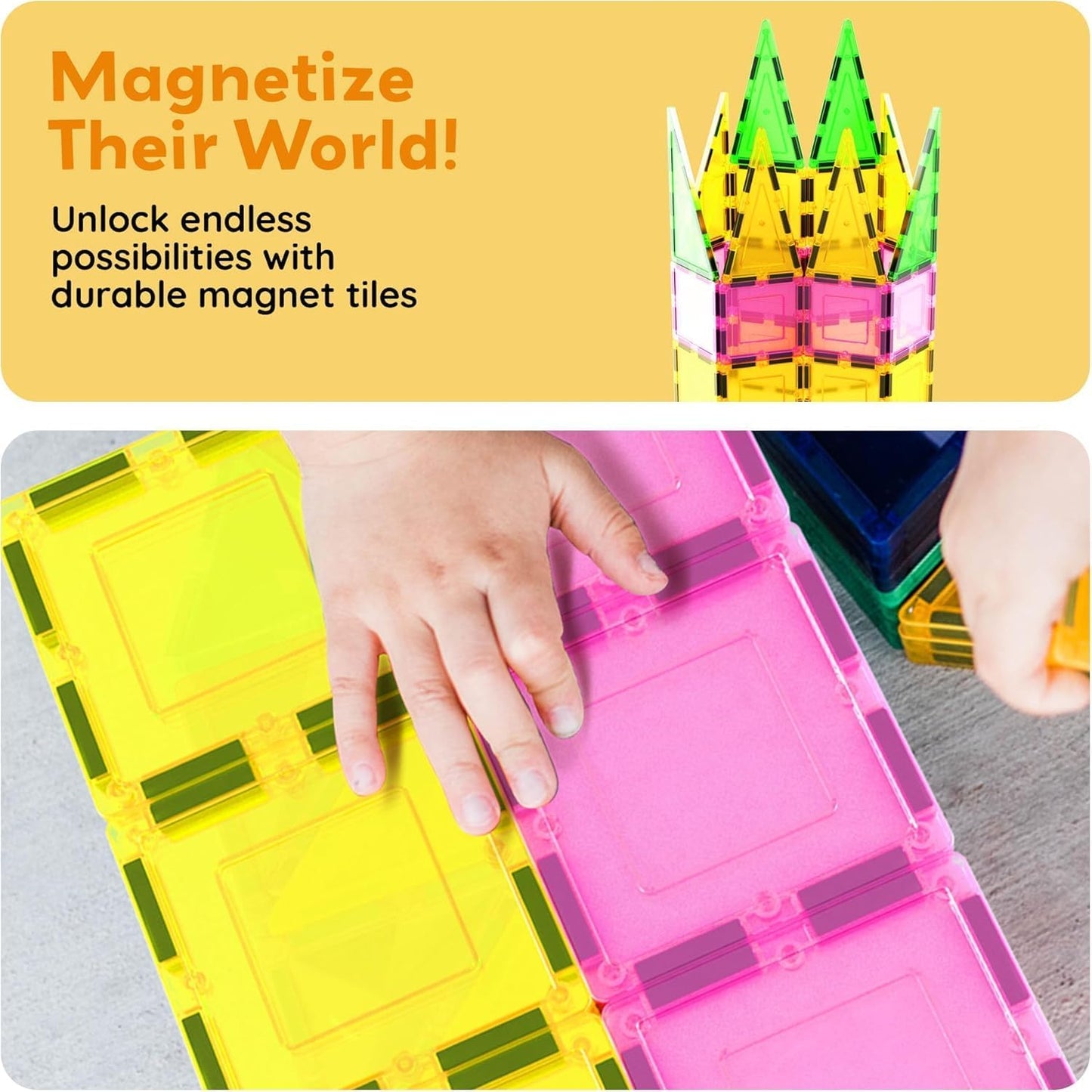 Picasso Magnetic Tiles 3D Classic 12 - pieces - Marah Kids