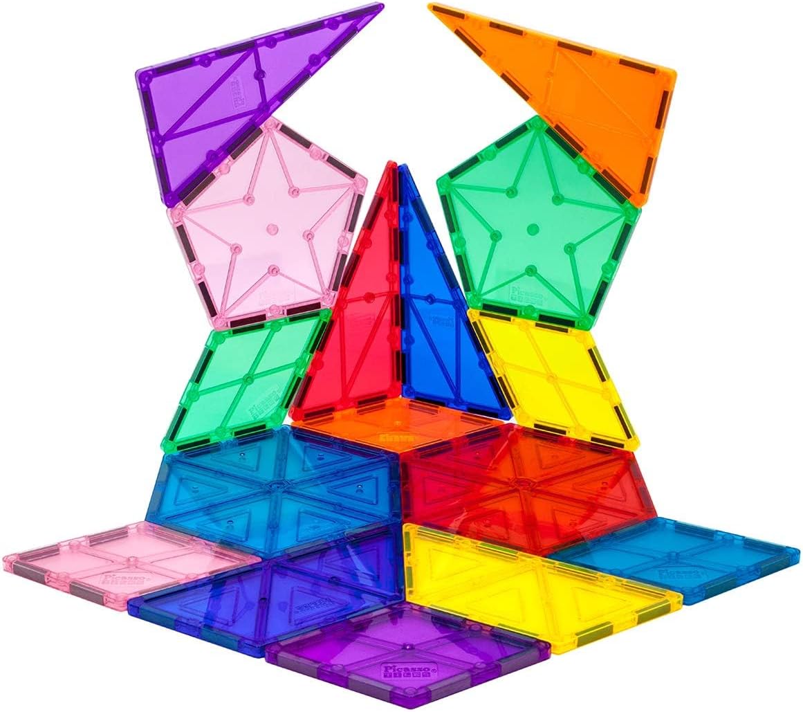 Picasso Magnetic Tiles 3D Geometry 16 - pieces - Marah Kids