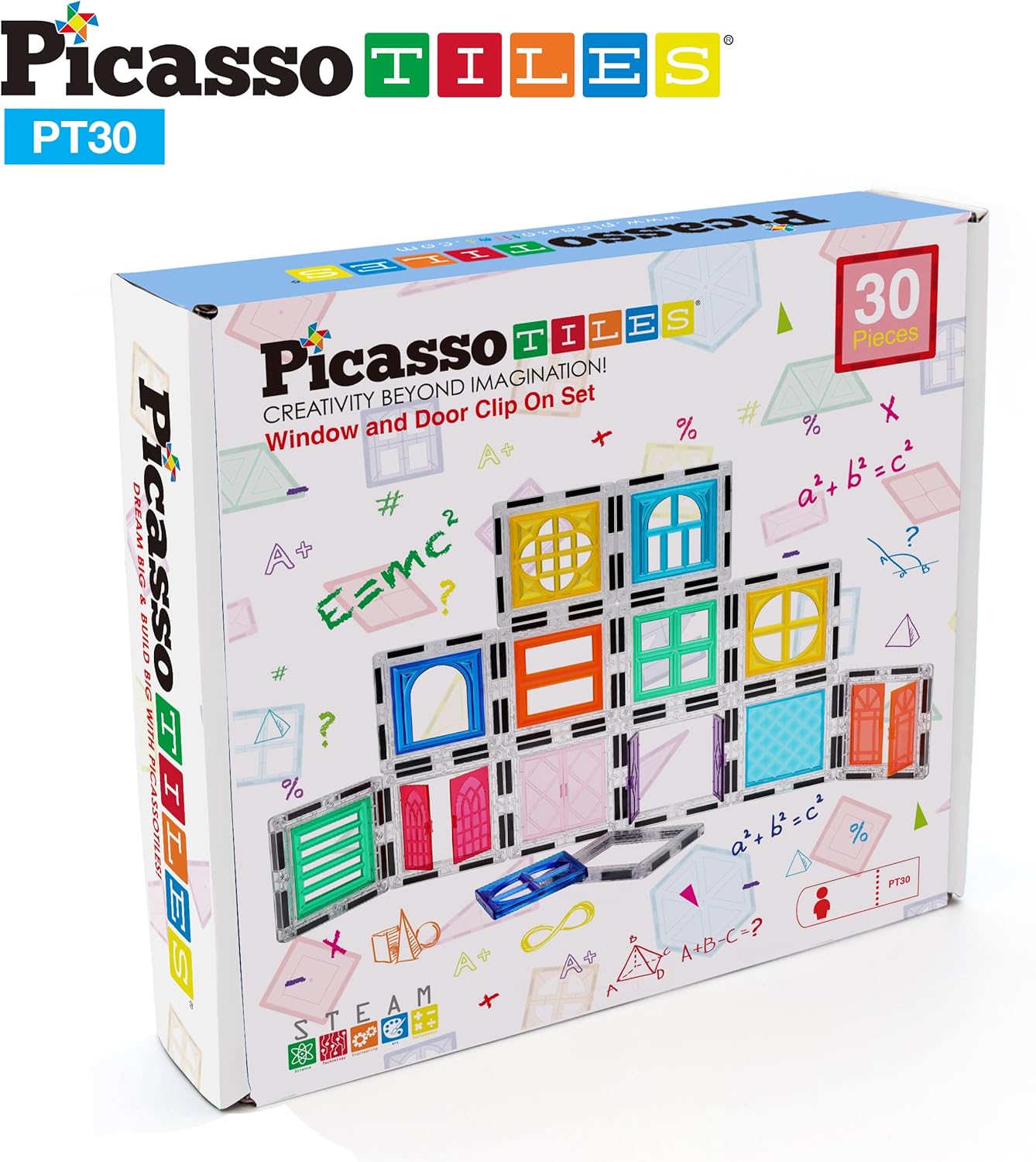 Picasso Magnetic Tiles Window and Door Clip - On Set 30 - pieces - Marah Kids