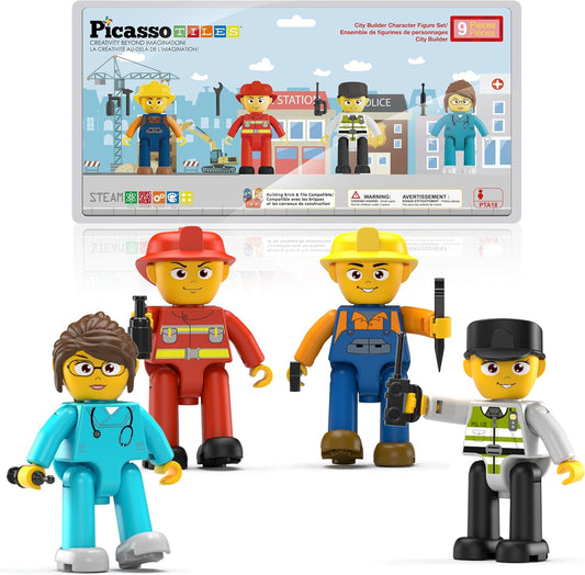 Picasso Magnetic City Builder Character Figure 4 - pieces - Marah Kids