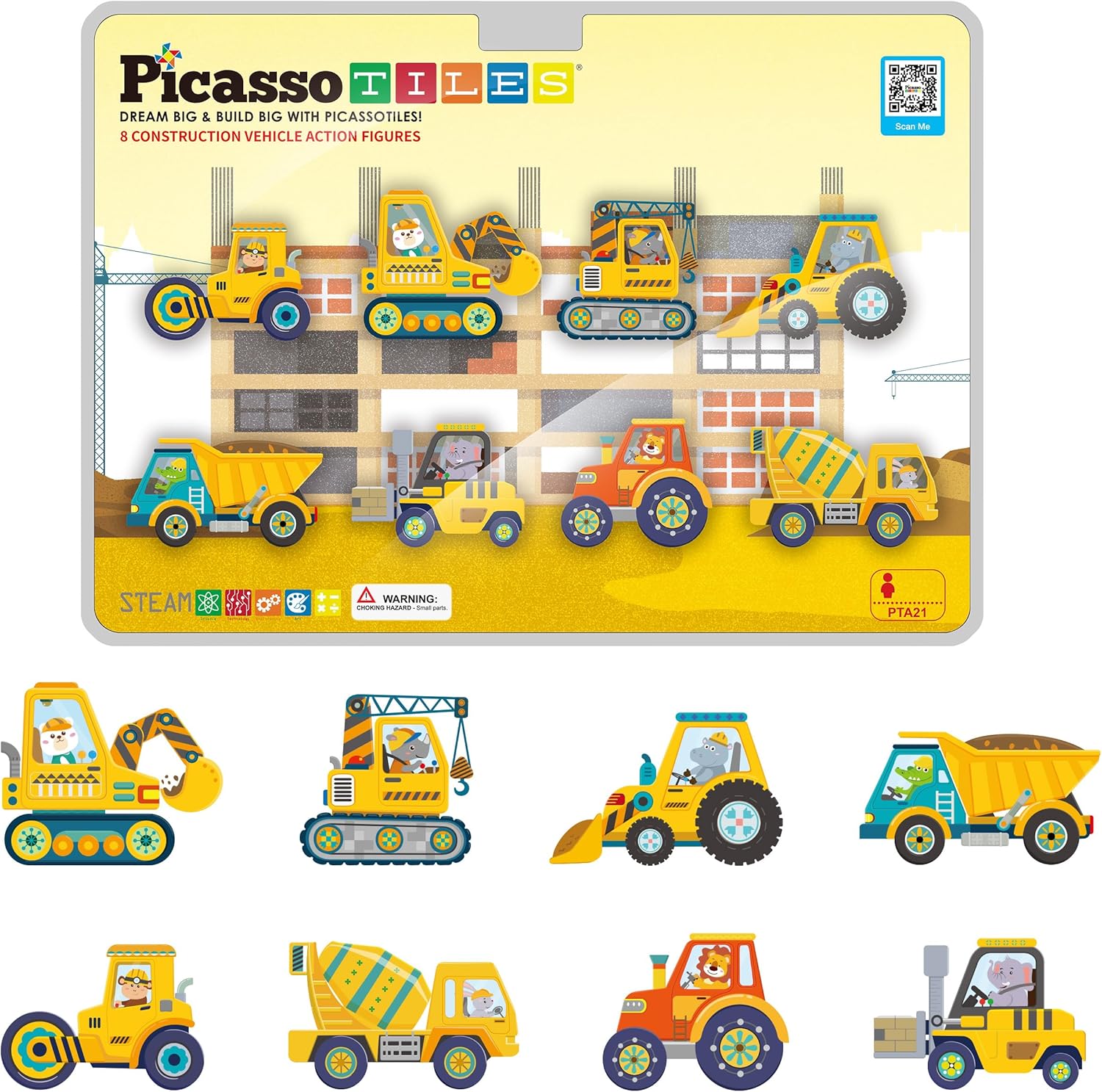 Picasso Magnetic Block Construction Vehicke 8 - Truck - Marah Kids