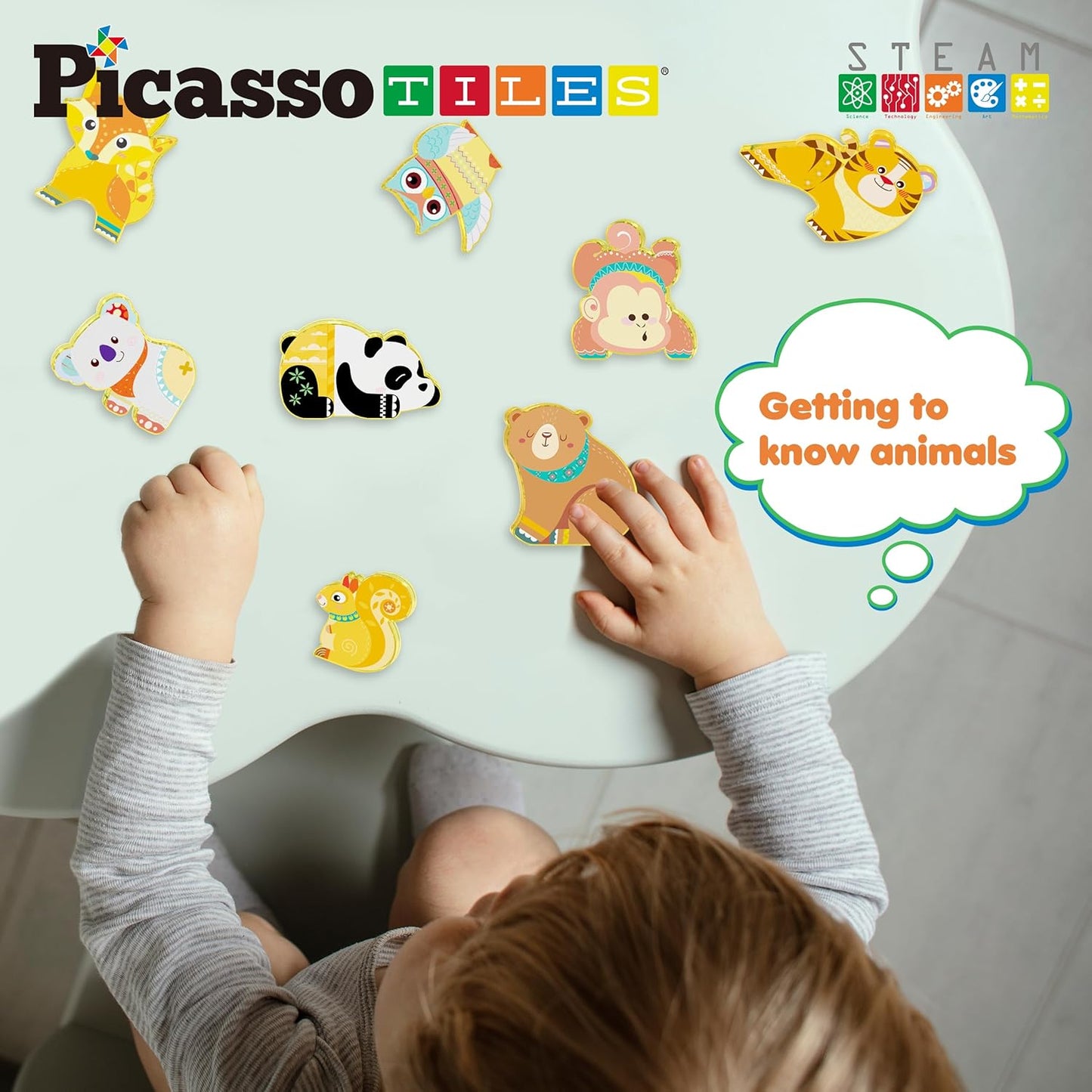 Picasso Magnetic Block Forest Animals 8 - pieces - Marah Kids