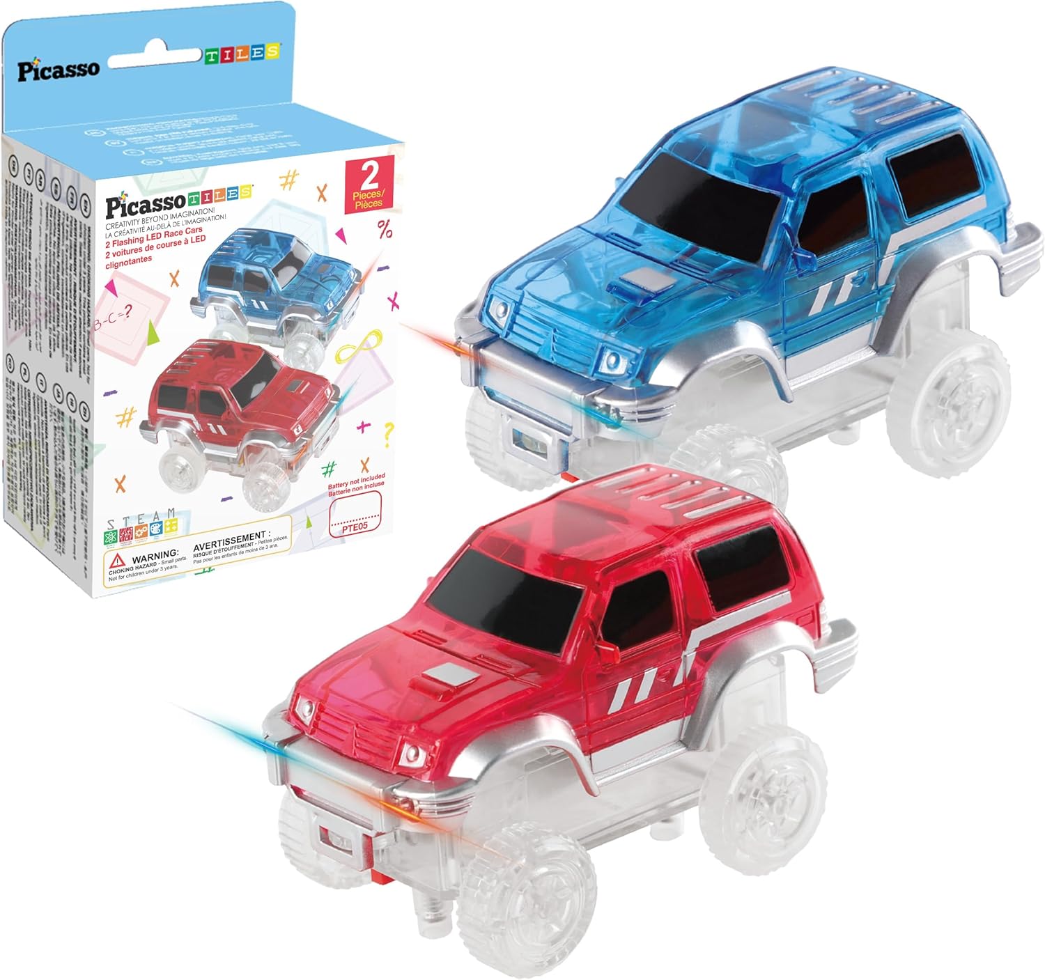 Picasso Magnetic Led Flashing Race Car 2 - pieces - Marah Kids