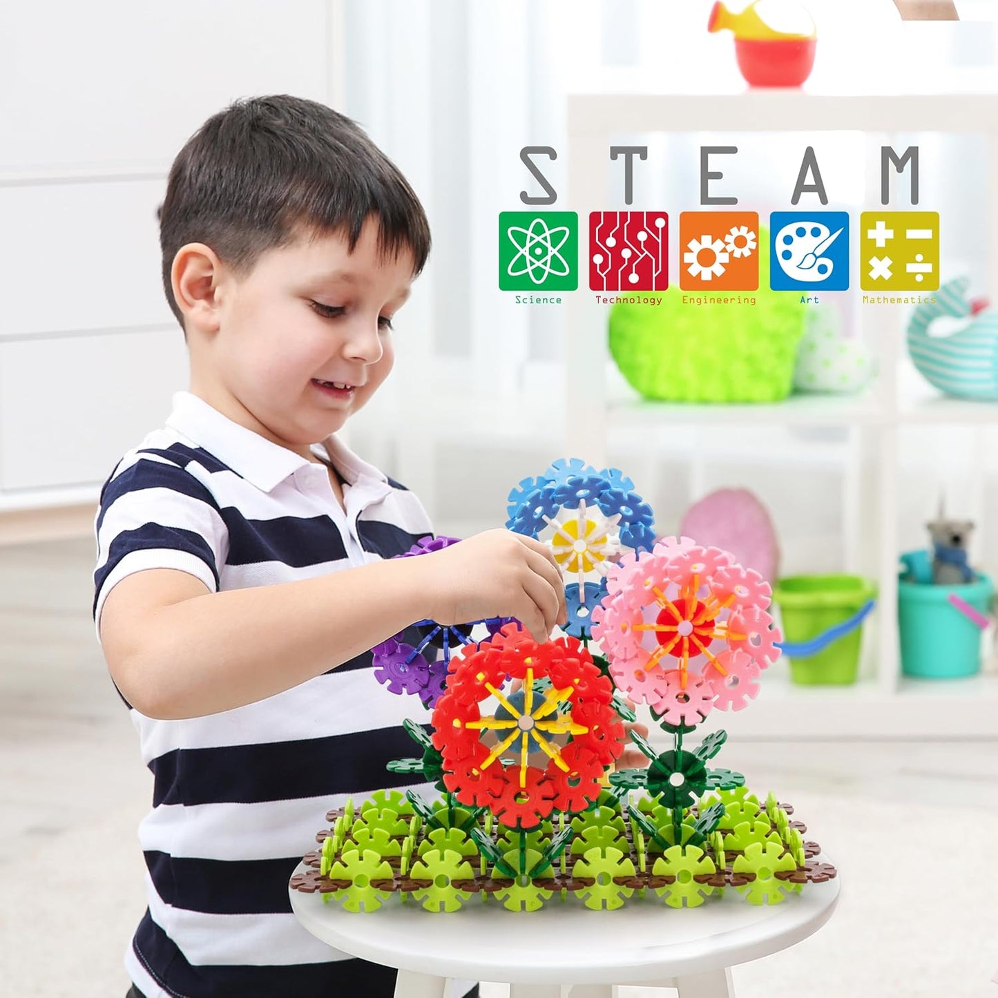 Picasso Magnetic Interlocking Building Chips 108 - pieces - Marah Kids