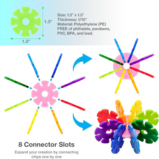 Picasso Magnetic Interlocking Building Chips 108 - pieces - Marah Kids