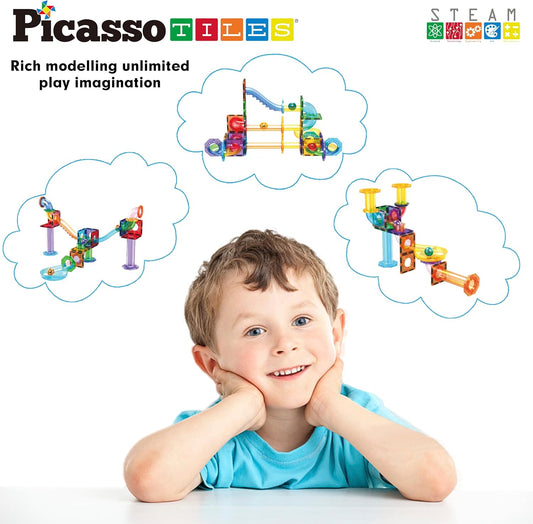 Picasso Magnetic Marble Run Set 60 - pieces - Marah Kids