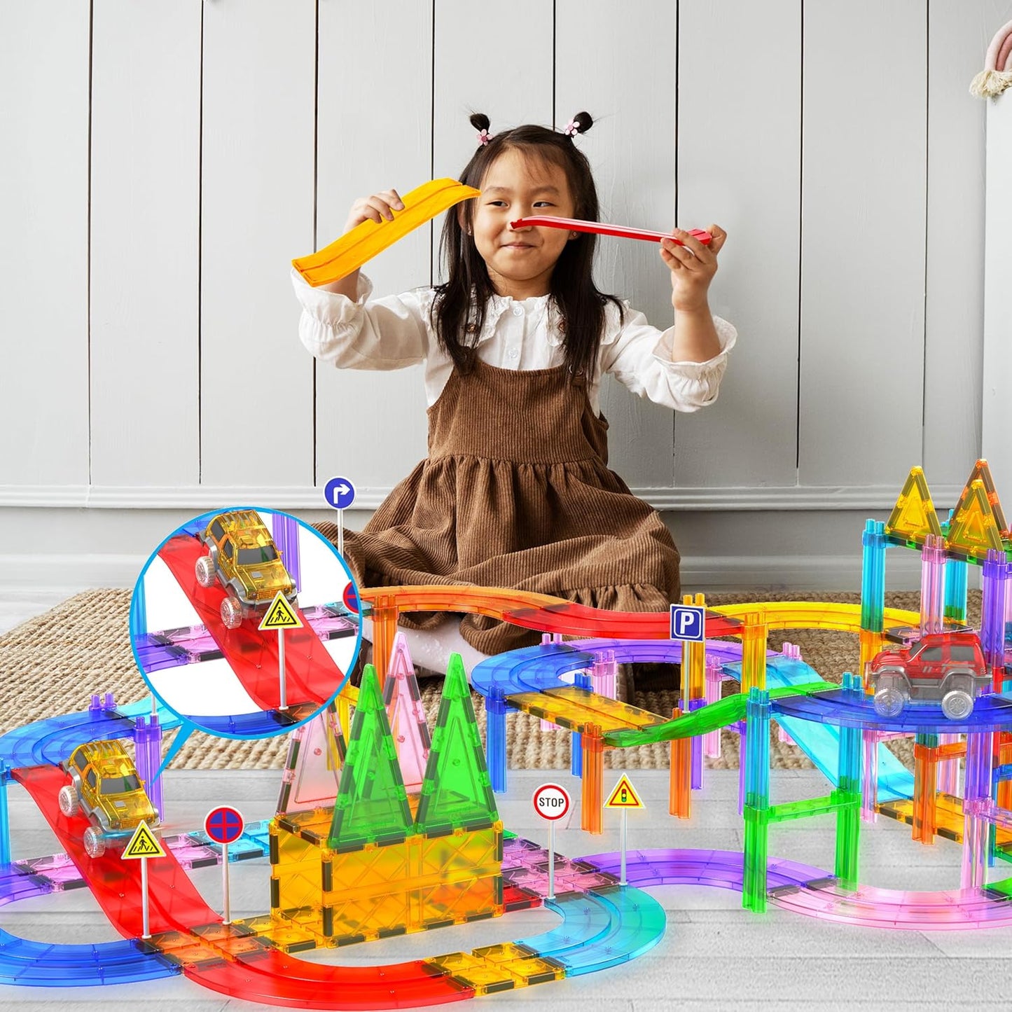 Picasso Magnetic Tiles Slope Race Track 6 - pieces - Marah Kids