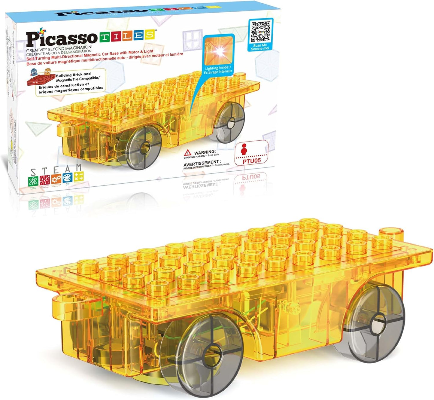 Picasso Magnetic Tiles 360 Magnetic Car Base - Marah Kids