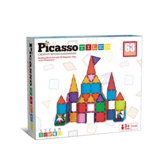 Picasso Magnetic Bricks+Tiles 63Pcs
