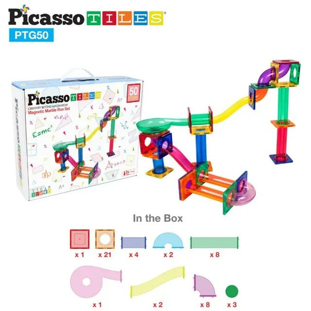 Picasso Magnetic Marble Run 50Pcs - Marah Kids