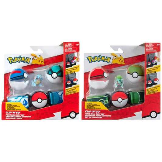 Jaswar -Pokemon Clip N Go Ball Belt Set 2Asst
