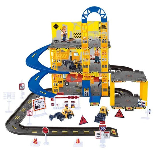 Power Joy V.Vroom Construction Garage with 3cars - Marah Kids