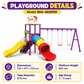 Toyemporium Double Slide Playground with Triple Swings