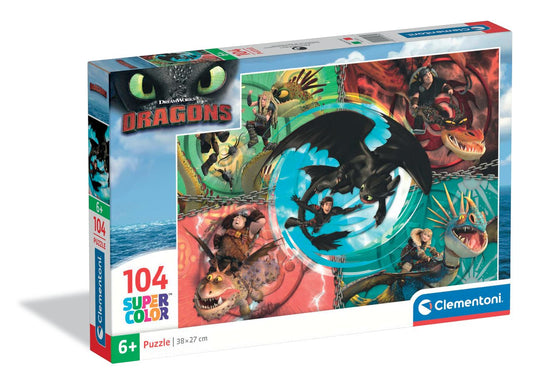Clementoni Puzzle Dragons Trainer 104-pieces