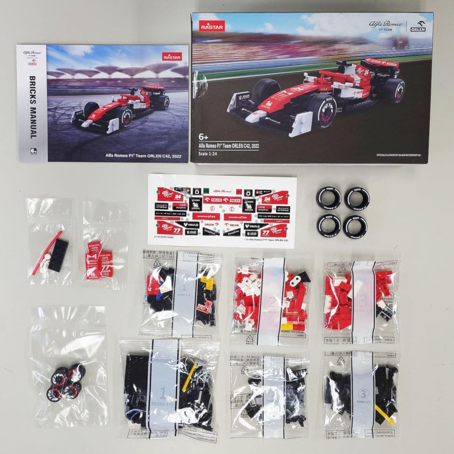 Alfa Romeo C42 F1 Car Bricks Building Kit - 340pcs - Marah Kids