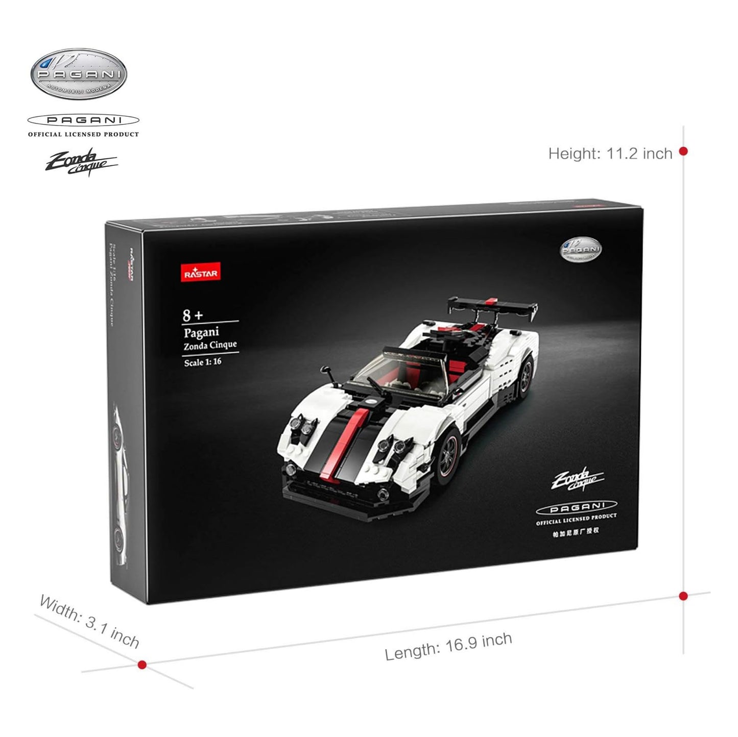 Pagani Zonda Cinque Bricks Building Kit - 1024pcs - Marah Kids