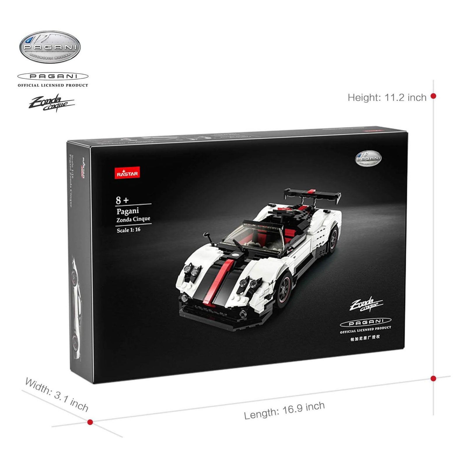 Pagani Zonda Cinque Bricks Building Kit - 1024pcs - Marah Kids