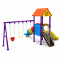 Toyemporium Tunnel Slide Playground with Triple Swings