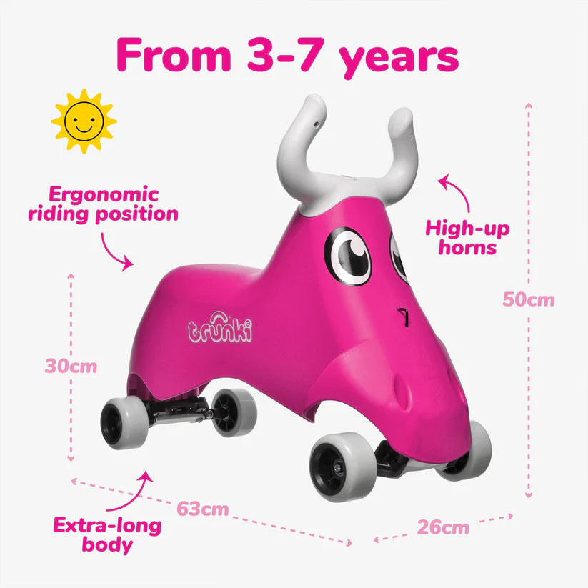 Trunki Rodeo Ride-On Cruiser | Lean-To-Steer Kids Toy, Ages 3+