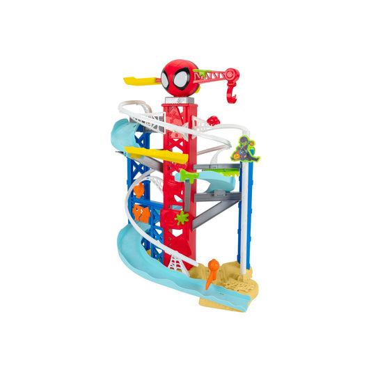 Spidey N Friends Construction Zone Chaos Track Set with Zip Line Action Includes 2 Play Vehicles - Marah Kids