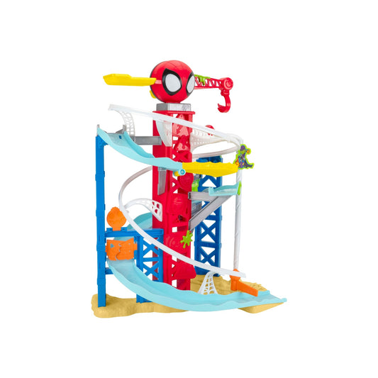 Spidey N Friends Construction Zone Chaos Track Set with Zip Line Action Includes 2 Play Vehicles - Marah Kids