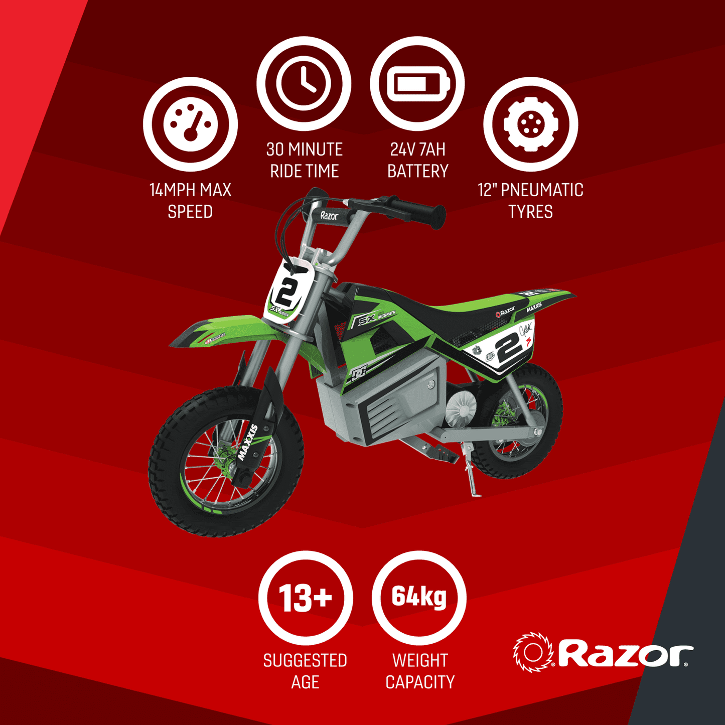 دراجة نارية Razor D.Rocket Sx350 بسرعة 22 كم/ساعة