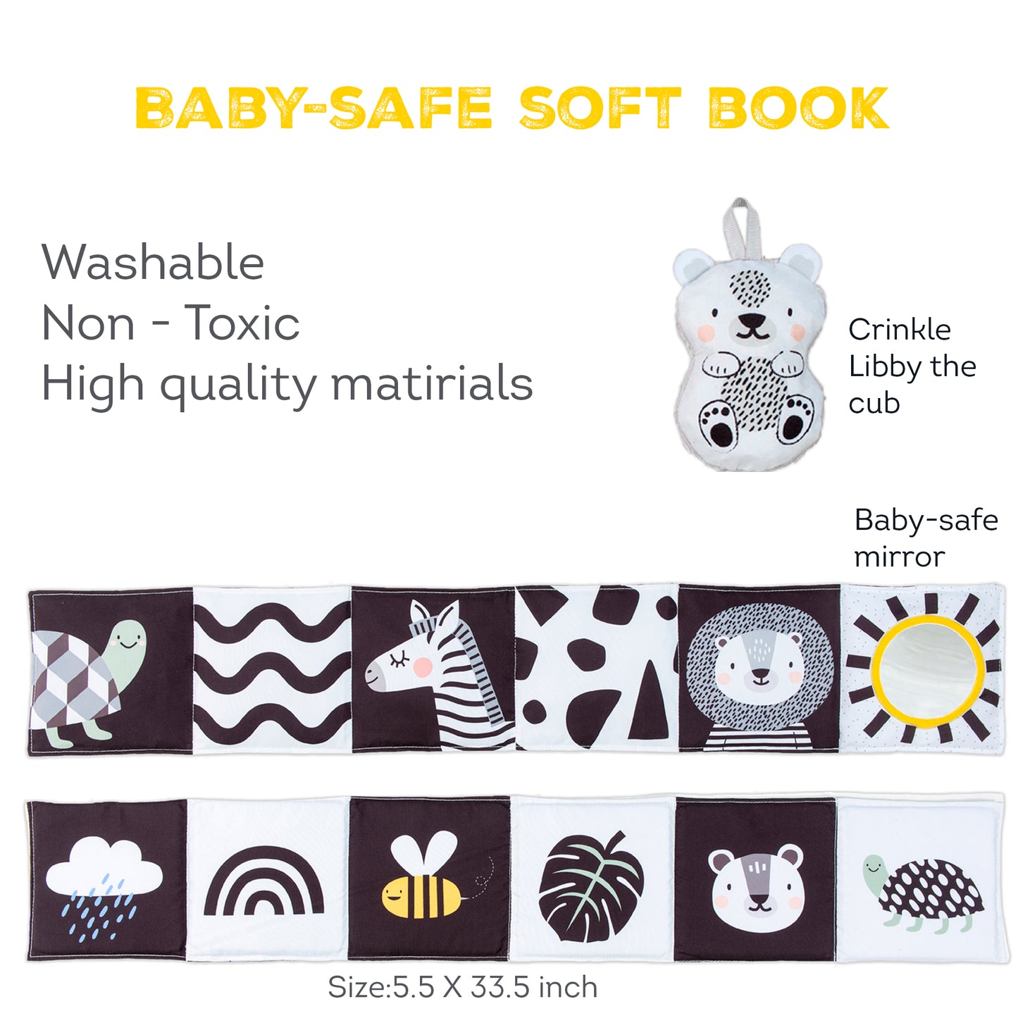 Taf Toys Savannah Black & white book