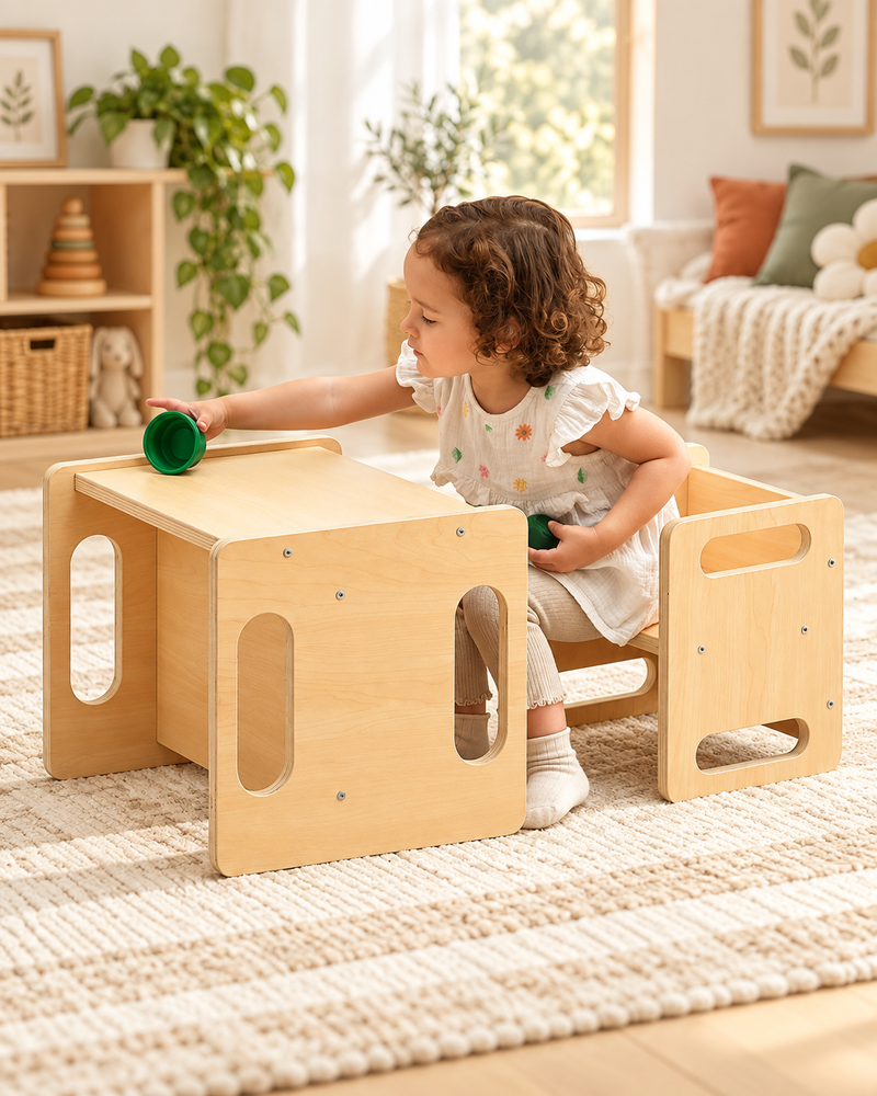 OOOK Montessori Nesting Table and Chair Set