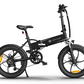 ADO A20 Folding Electric Bike – 250W Motor, 25km/h Speed, 20" Wheels – Lightweight Urban E-Bike (Black)